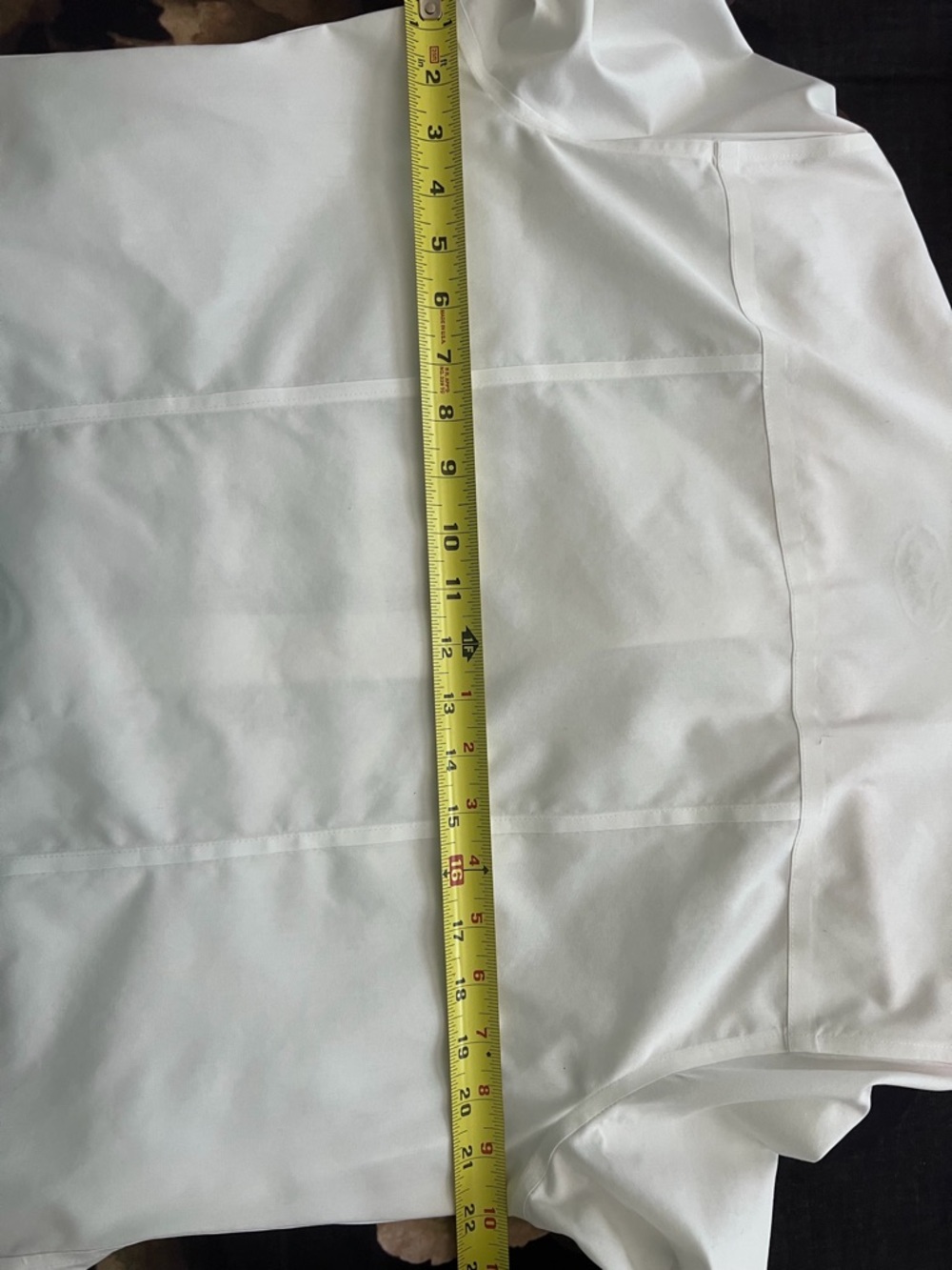 Foxcroft crisp white no-iron ruffle front shirt - Picture 7 of 7